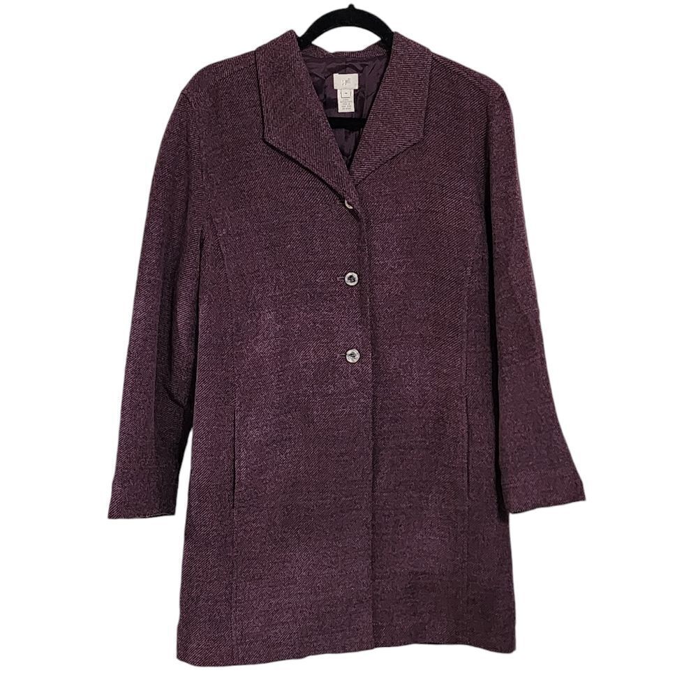 J. Jill vintage purple wool blend jacket 10
